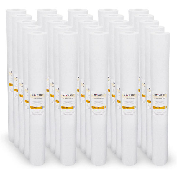 Filtro 20x4.5 Pollici 4 Filtri A Blocco Di Carbonio Geekpure 20" X 4.5" Per Depuratore Acqua Casa Intera - 5 Micron, 20000 Galloni Filtro Rimozione Cloro E Odori